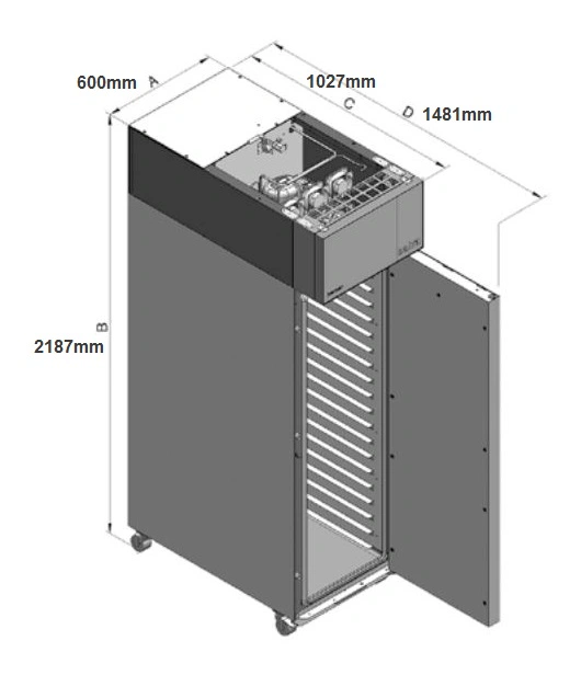 Armoire fermentation contrôlée pour plateaux 60x40