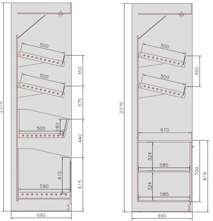 Arrière Bar Panetière Modulaire 1000