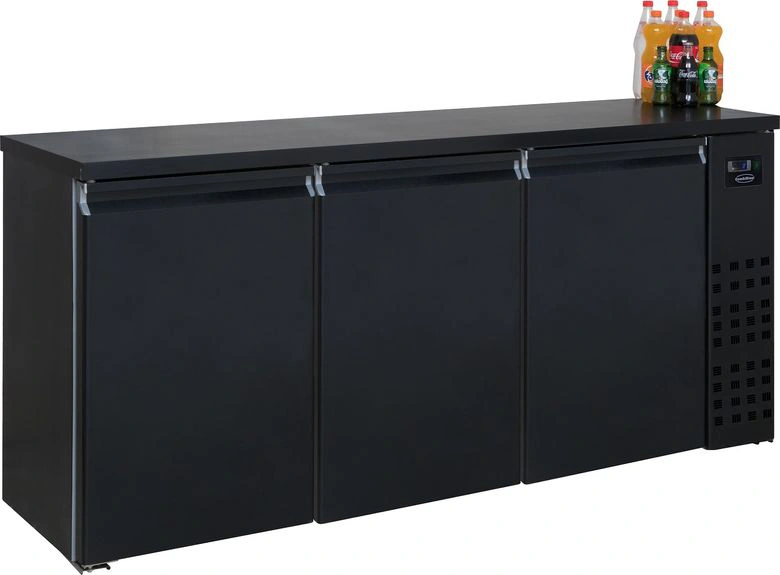ARRIÈRE BAR RÉFRIGÉRÉE NOIR 3 PORTES
