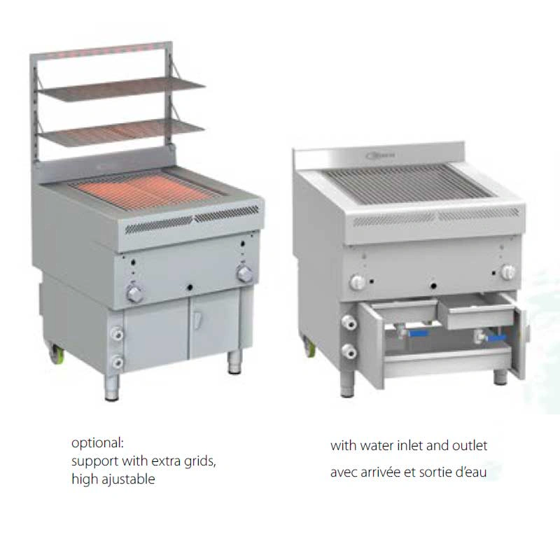 Barbecue à gaz professionnel inox compact