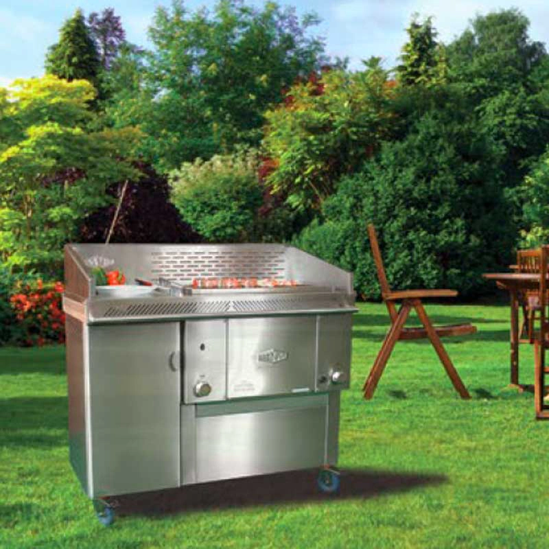 Barbecue à gaz professionnel inox compact