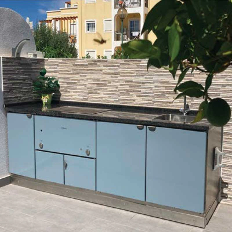 Barbecue à gaz professionnel inox compact