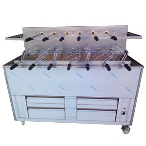 Barbecue portugais 13 grilles rotatives à2 étages