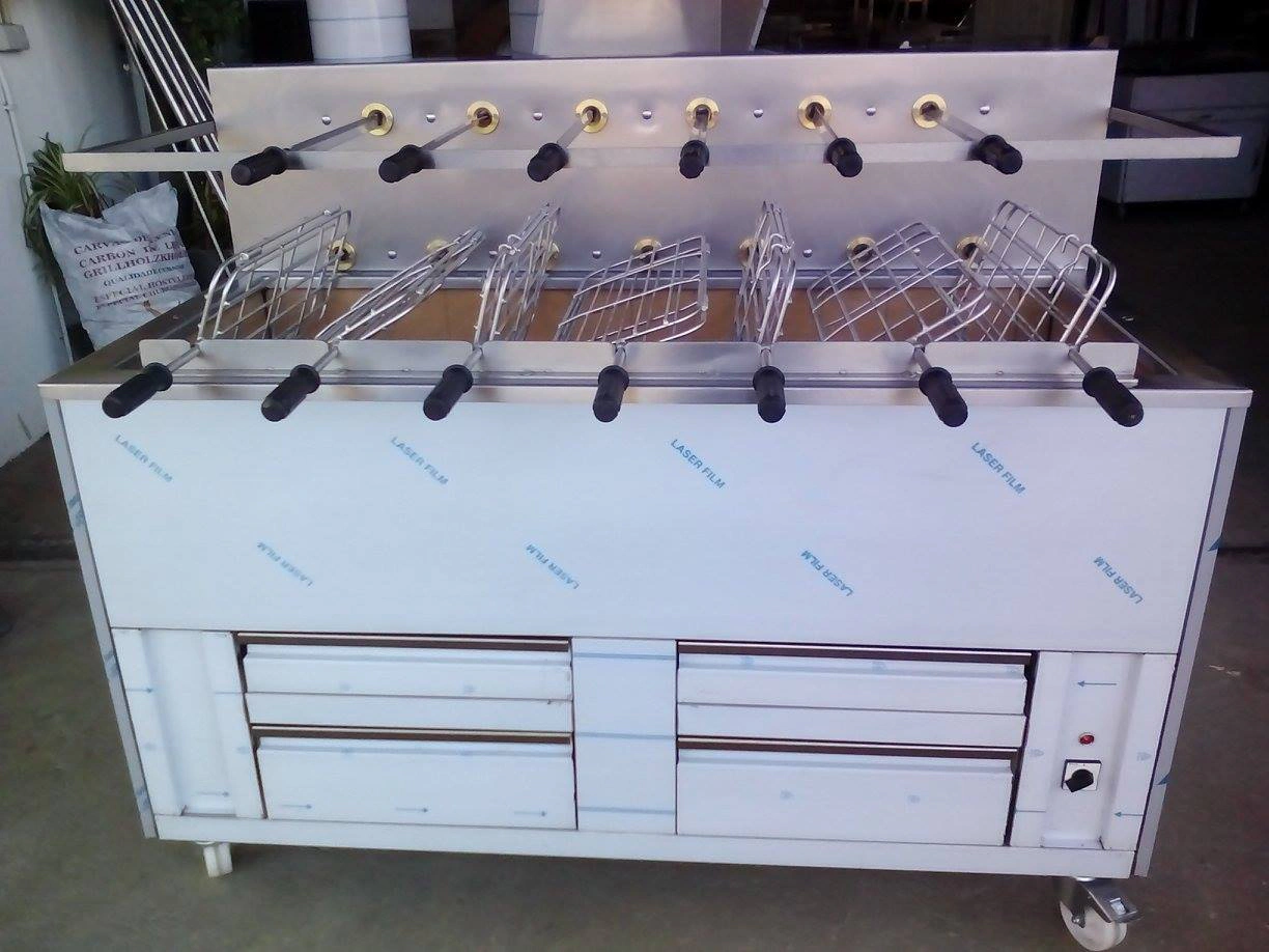 Barbecue portugais 13 grilles rotatives à2 étages