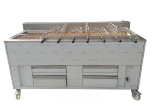 Barbecue portugais 7 grilles rotatives +1 fixe