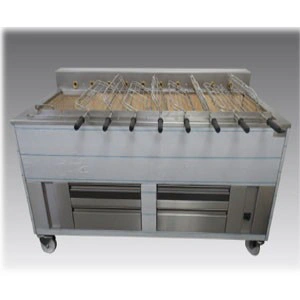 Barbecue portugais 8 grilles rotatives +1 fixe