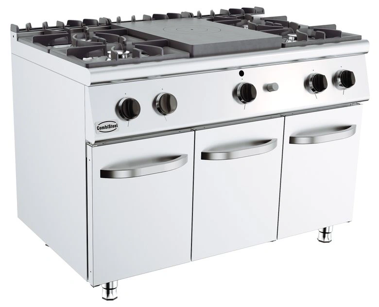 BASE 700 CUISINIERE PLAQUES COUP DE FEU GAZ 4 BR.