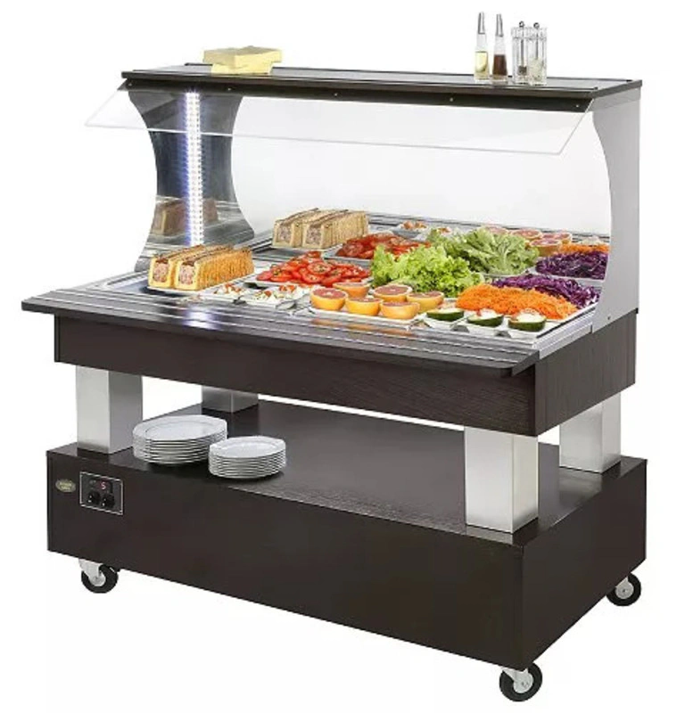Buffet salad’bar mural réfrigéré – 4 bacs GN 1/1