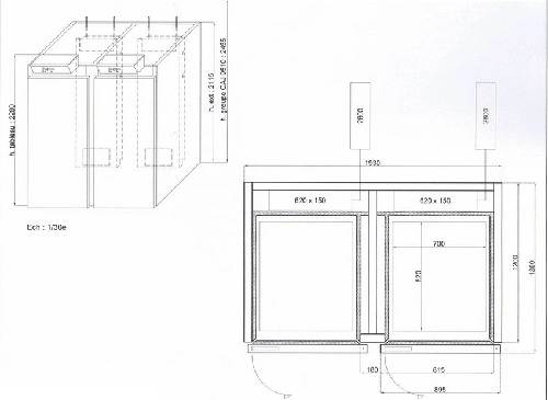 Chambre de fermentation sans sol en 600*800