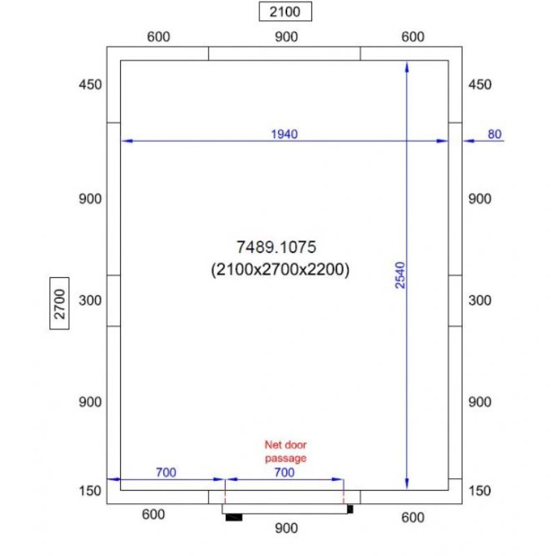 Chambre Froide Positive/Négative - Capacité 10.1 m³