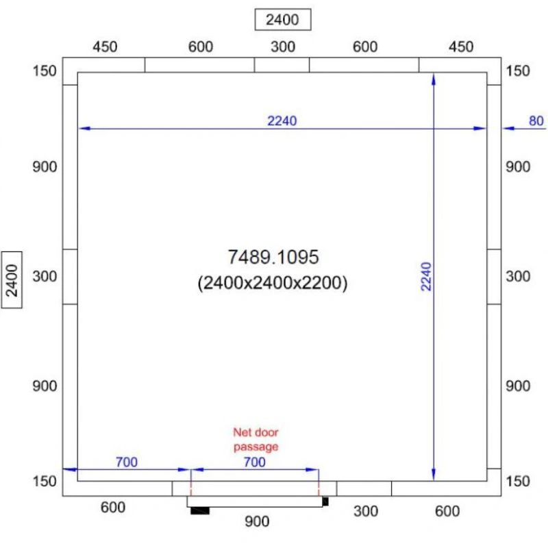 Chambre Froide Positive/Négative - Capacité 10.2 m³
