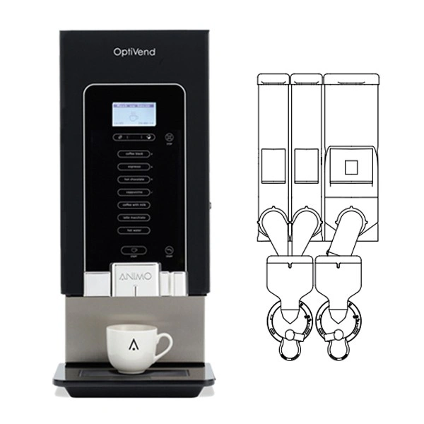 Distributeur café 3 bacs 4.7 L OPTIVEND ANIMO
