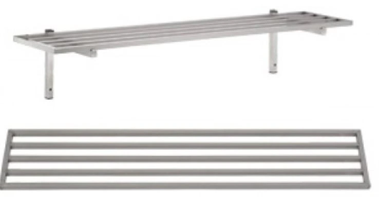 Étagère murale tubulaire inox 1800x300mm