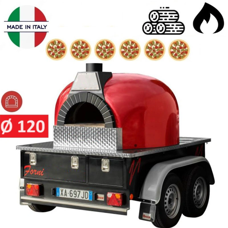 Four à pizza Bois ou GAZ professionnel 120 TRAILER