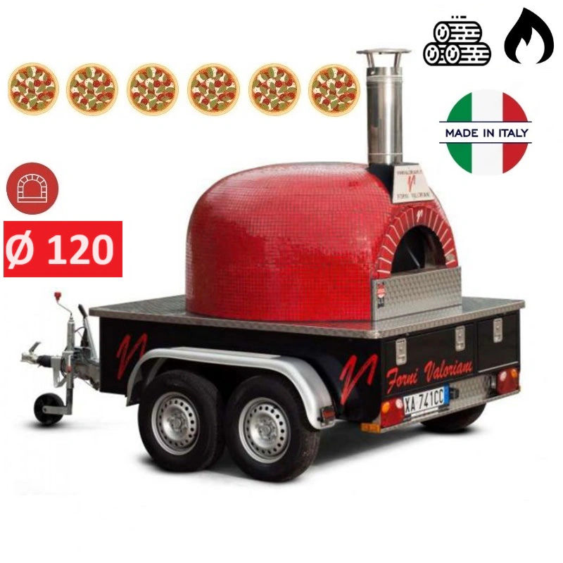 Four à pizza Bois ou GAZ professionnel 120 TRAILER