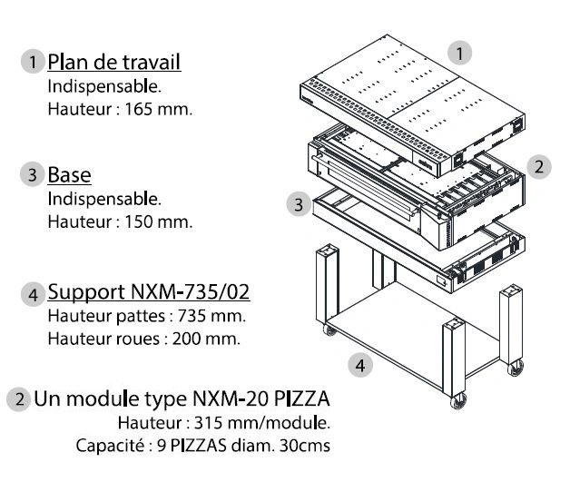 Four à Pizza Électrique 9 pizzas