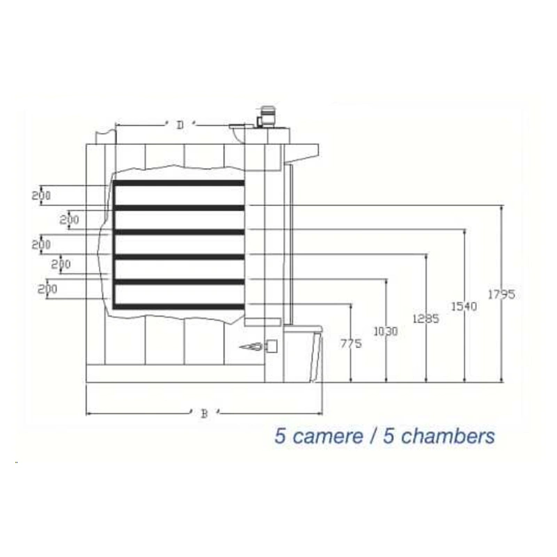 Four à sole 5 chambres gaz et fioul 15 bouches