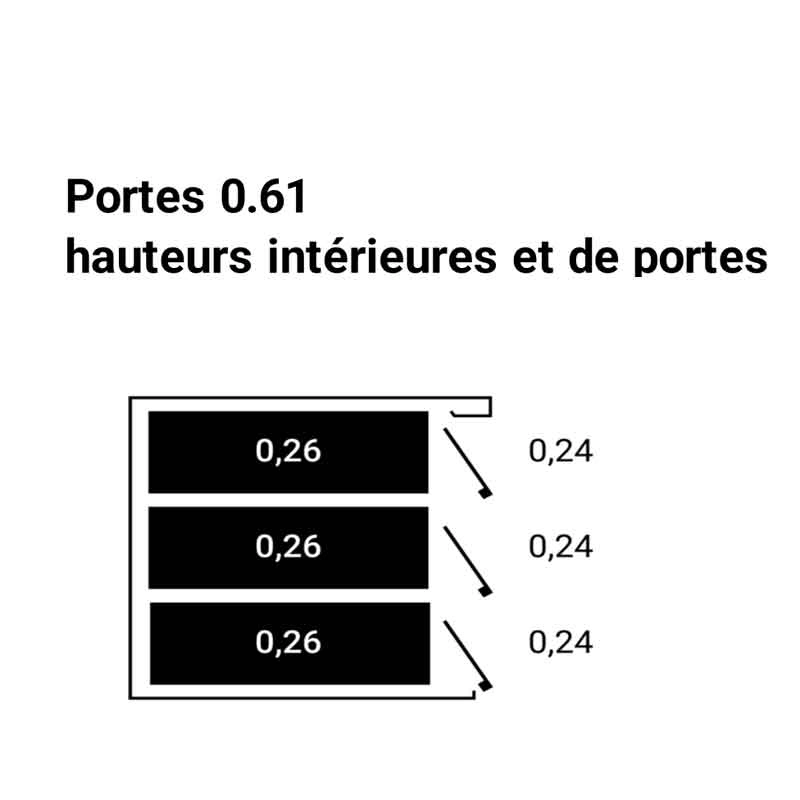 Four Anelar 3 étages 2 chambres hauteur 260 mm