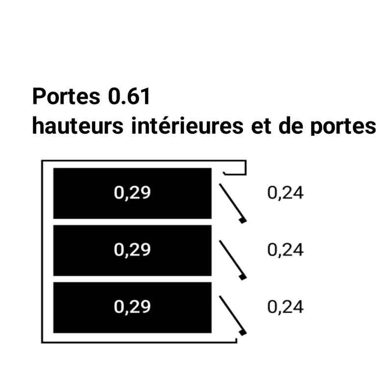 Four Anelar 3 étages 2 chambres hauteur 290 mm
