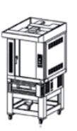 Four combiné électrique 2 chambres avec support