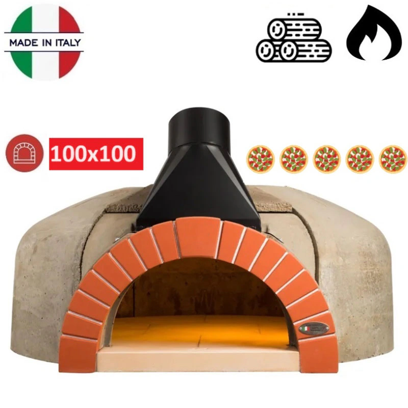 Four en kit bois ou gaz 5 pizzas 100x100 cm