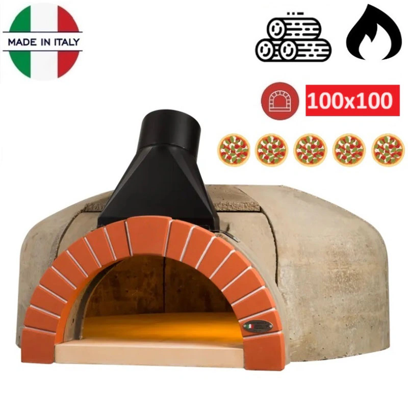 Four en kit bois ou gaz 5 pizzas 100x100 cm