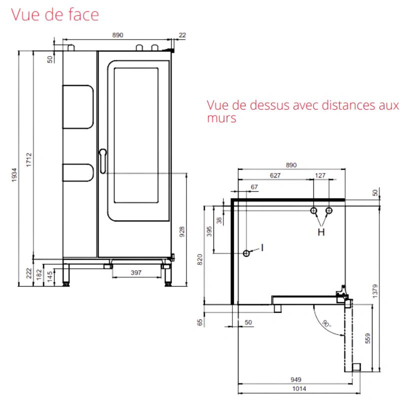 Four mixte Électrique Maxx Pro easyTouch – 20 niveaux GN 1/1 avec injection
