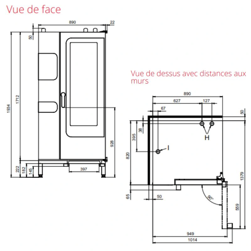 Four mixte Gaz Maxx Pro easyDial – 20 niveaux GN 1/1 avec injection