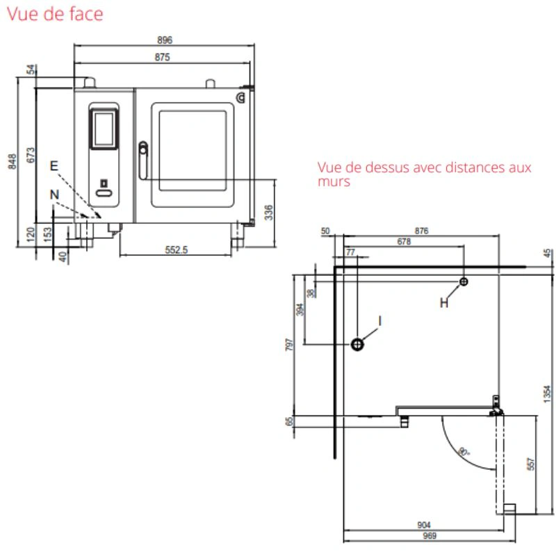 Four mixte Électrique Maxx easyTouch – 6+1 niveaux GN 1/1 avec injection