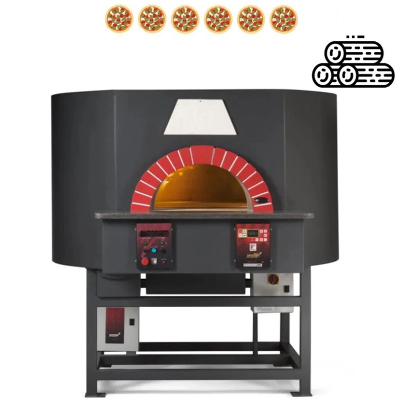 Four pizza rotatif à bois 130 cm 9 pizzas