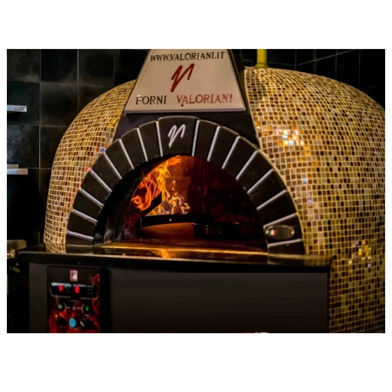 Four rotatif à Bois 8 pizzas finition coupole Blanc