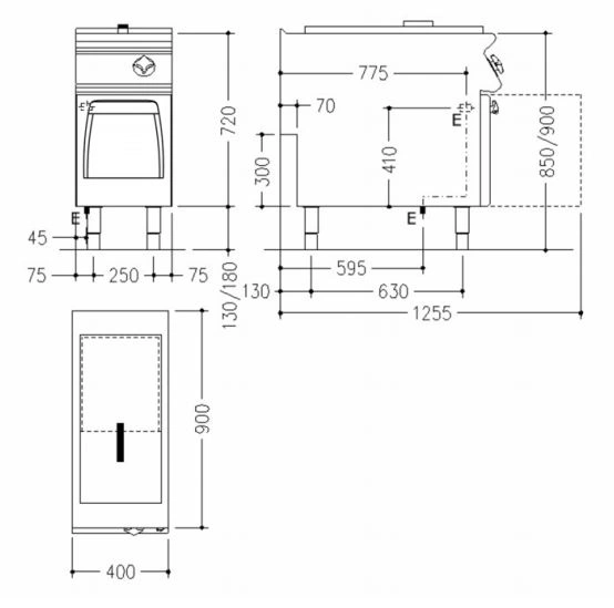 FRITEUSE ELECTRIQUE 1 BAC 22 L