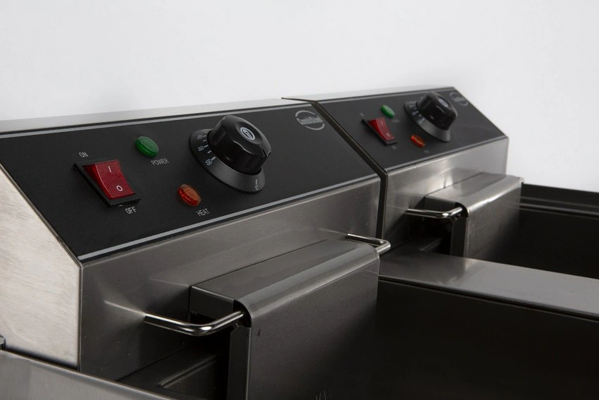 Friteuse electrique avec robinet de vidange 2x10L