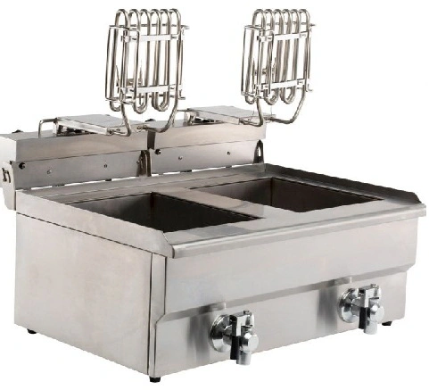 Friteuse electrique avec robinet de vidange 2x10L