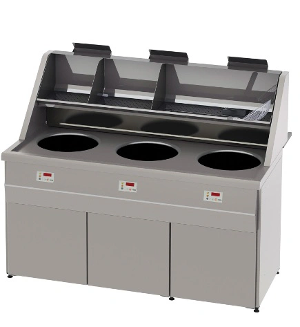 Friteuse gaz 3 cuves rondes 3x15L