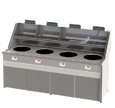 Friteuse gaz 4 cuves rondes 4x15L