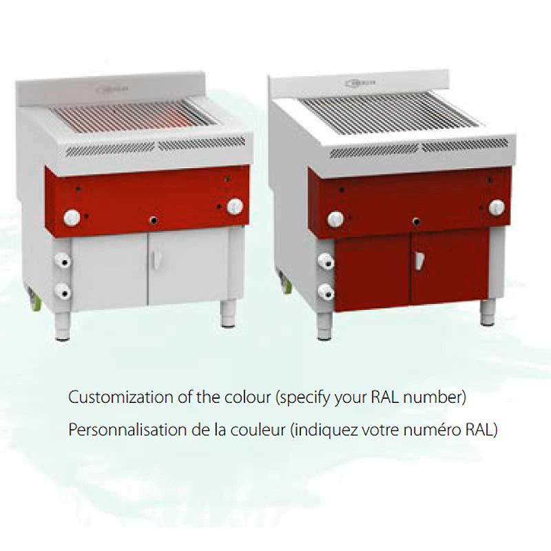 Gril professionnel à gaz inox moyenne capacité