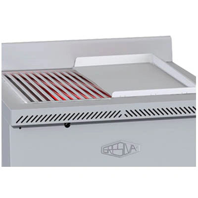 Gril professionnel à gaz inox multifonction
