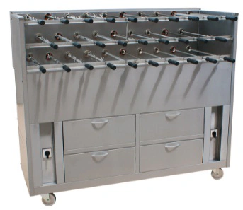 Grill Charbon de Bois Rodizio Triphase 700 Triple