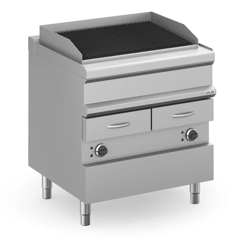 Grillade charcoal 2 zone électrique sur placard