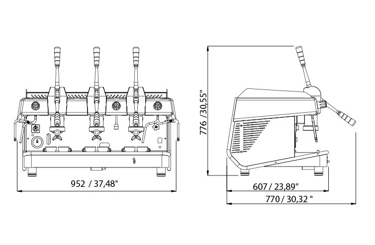 Machine à café semi-automatique à levier