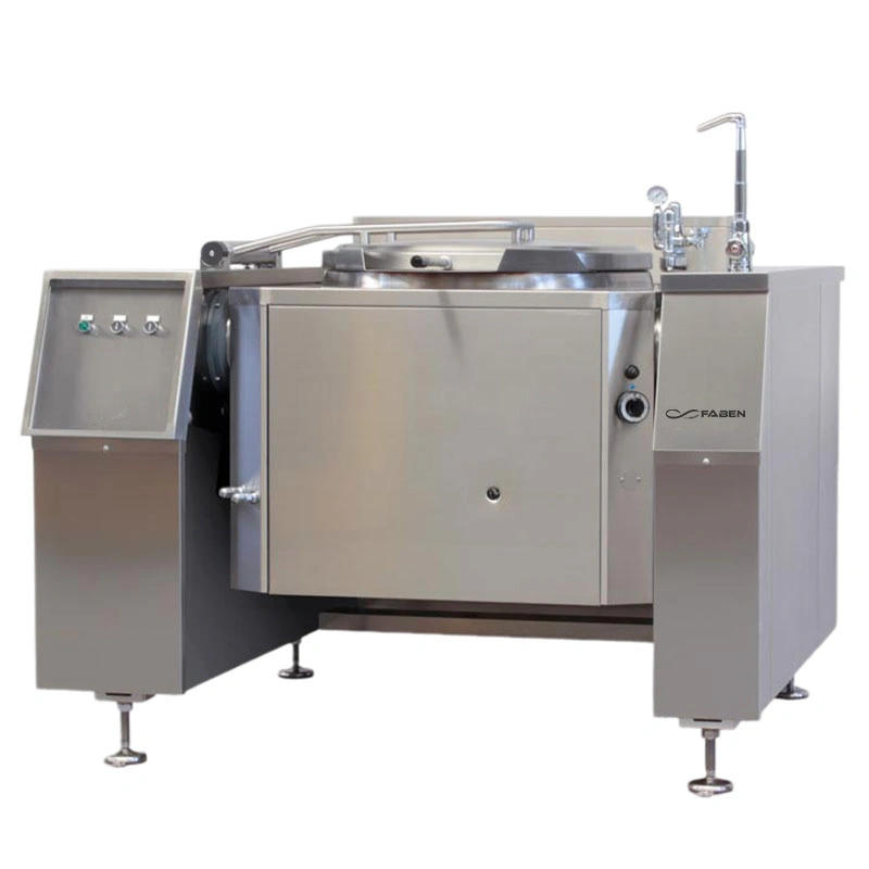 Marmite basculante Vidange automatique 200L GAZ INDIRECT