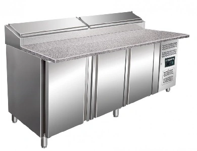 Meuble à pizza 3 portes avec granit