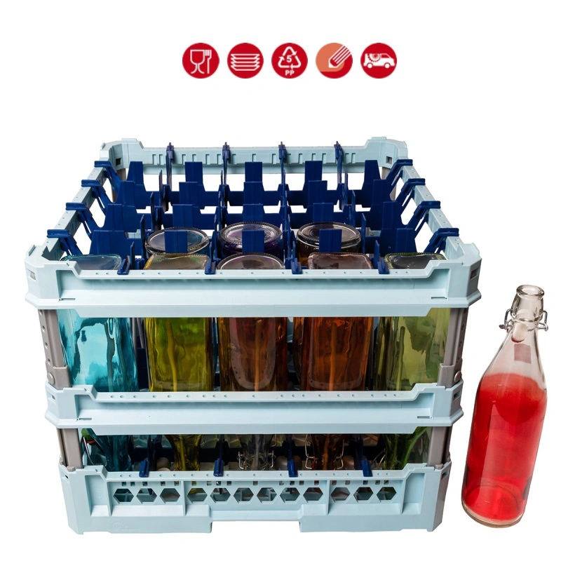 Panier avec convoyeurs pour laver 25 bouteilles