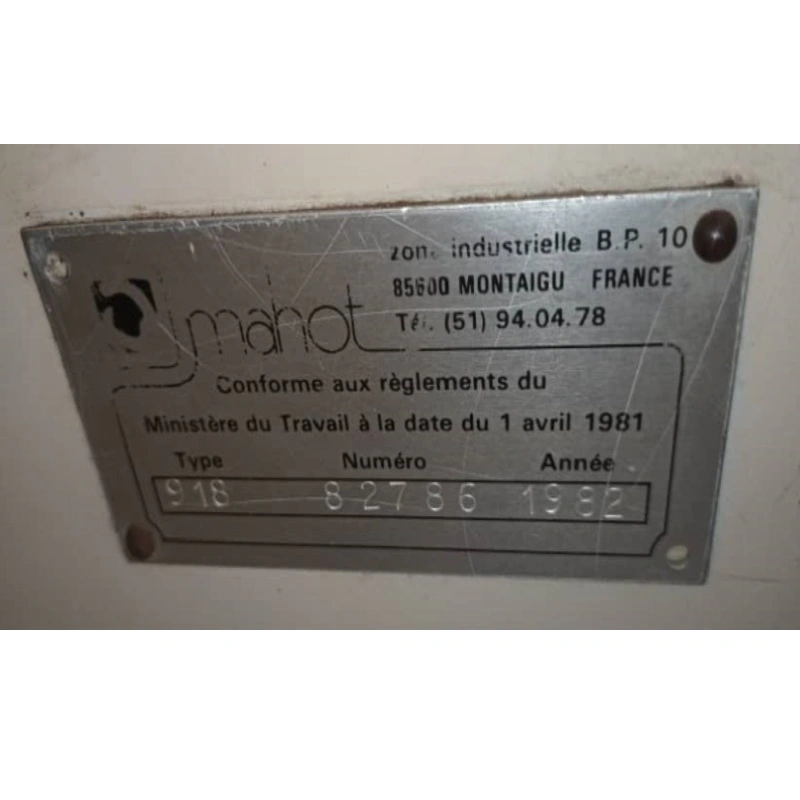 Pétrin axe oblique Mahot 918 au Sénégal d'Occasion