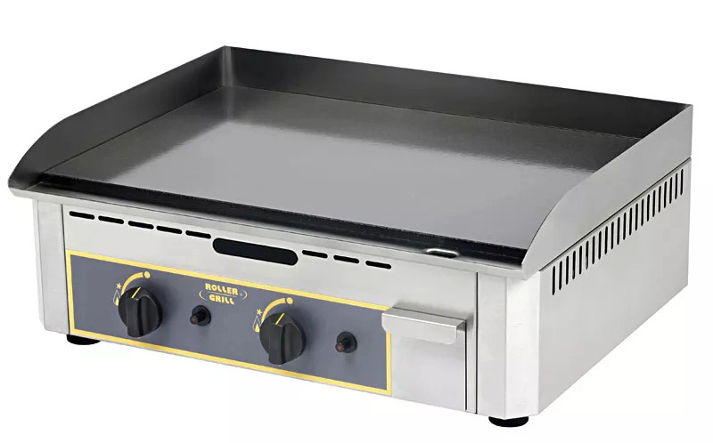 Plaque à snacker gaz en acier émaillé – 2 zones de cuisson