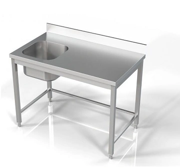 Plonge 1 bac 1200x700mm avec égouttoir à gauche