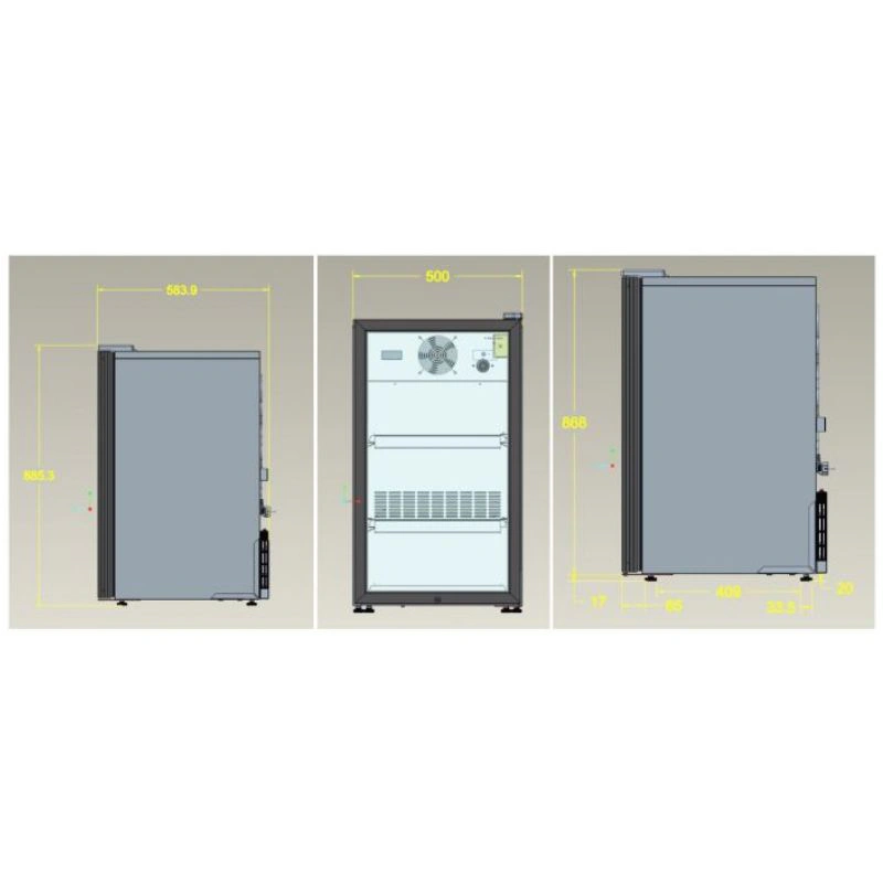 RÉFRIGÉRATEUR POSABLE PORTE EN VERRE 136L NOIR