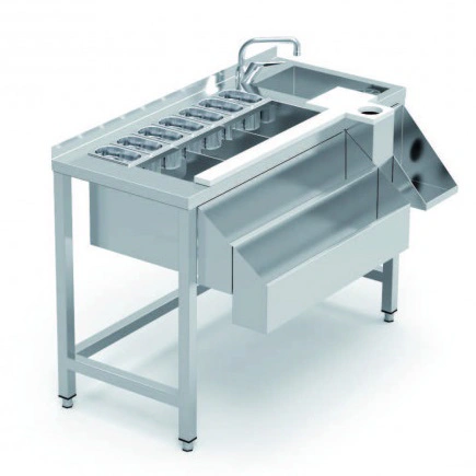 Table cocktail sans étagère Evier à droite 1200mm