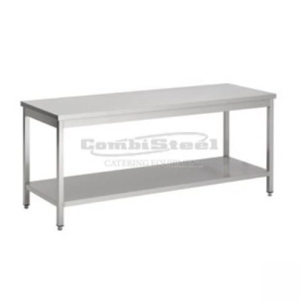 Table de travail inox avec étagère basse 700x600